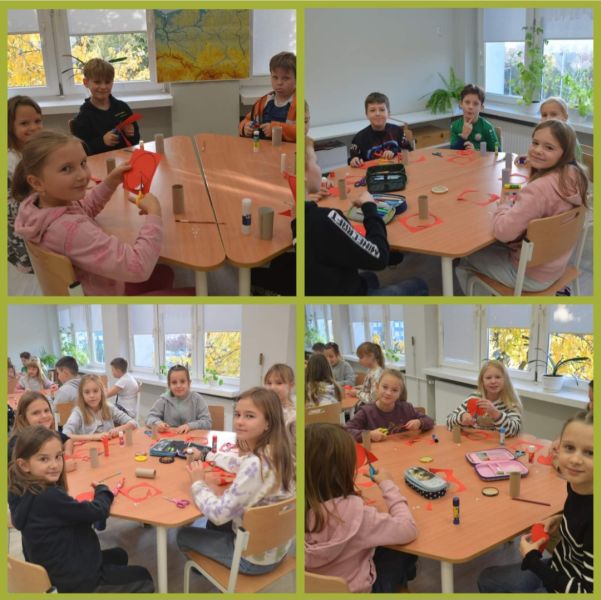 zdjęcie uczni&oacute;w podczas warsztat&oacute;w ekologicznych