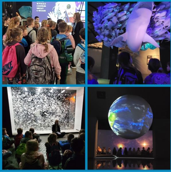 zdjęcie uczni&oacute;w podczas wycieczki do Hydropolis