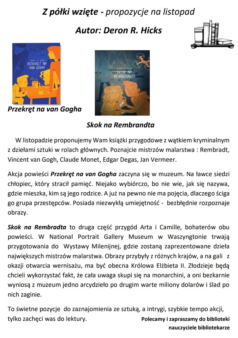 plakat promujący akcję "Z półki wzięte"