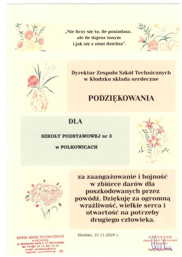 Podziękowania