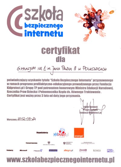 Certyfikat Bezpiecznego Internetu