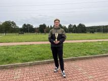 Michał podczas zawodów