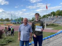 Michał podczas zawodów