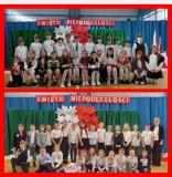 zdjęcie uczniów podczas obchodów Narodowego Święta Niepodległości