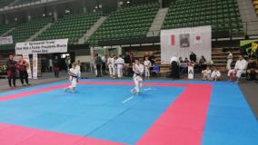 Szymon podczas zawodów