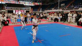 Szymon podczas zawodów