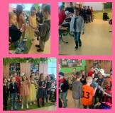 zdjęcie uczniów podczas obchodów Dnia Kobiet