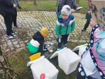 Uczestnicy eko-biegu podczas zajęć