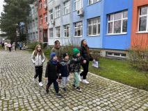 Uczestnicy eko-biegu podczas zajęć