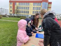 Uczestnicy eko-biegu podczas zajęć