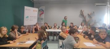 Uczniowie podczas spotkania