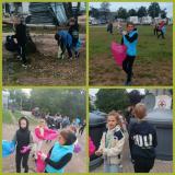 zdjęcie uczniów podczas akcji sprzątania dla Polski