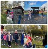 zdjęcie uczniów podczas wycieczki do osady danieli w Zamienicach