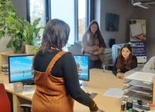 Uczniowie podczas realizacji projektu.