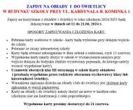 obiady i świetlica