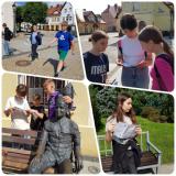 Uczniowie podczas gry