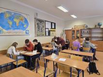 Uczniowie podczas konkursu