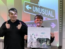 Uczniowie podczas realizacji projektu.