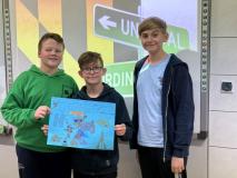 Uczniowie podczas realizacji projektu.